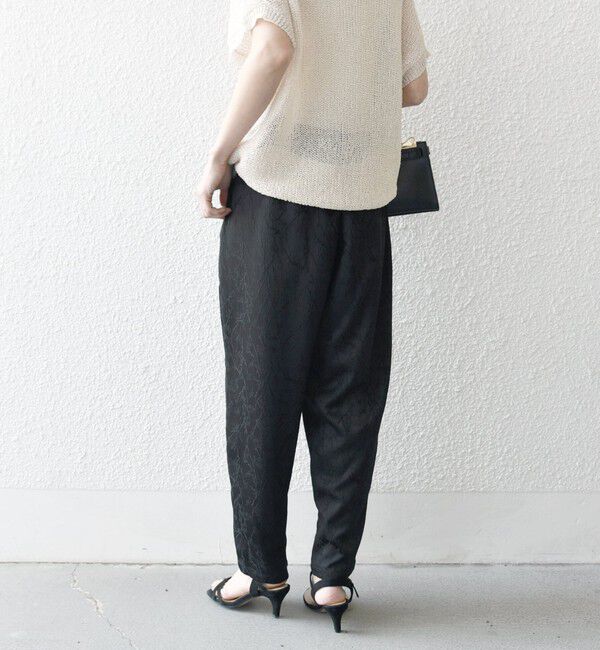 SHIPS any「SHIPS any:〈洗濯機可能〉サテン ジャカード テーパード イージー パンツ」|その他|