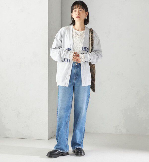 SHIPS for women「【SHIPS別注】Odub:Vネック ロゴ カーディガン」|カーディガン|