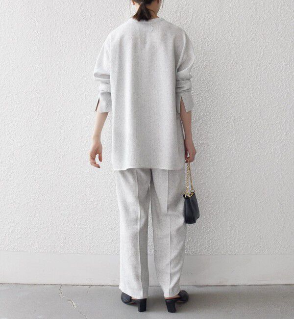 SHIPS any「SHIPS any:〈洗濯機可能〉ツイード ライク マリン パンツ［NAVY BLUE］」|スラックス|