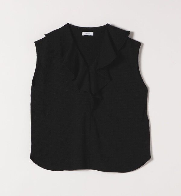 SHIPS any「SHIPS any:〈洗濯機可能〉シアー ジャージー ラッフル フレンチ カット ブラウス」|シャツ・ブラウス|