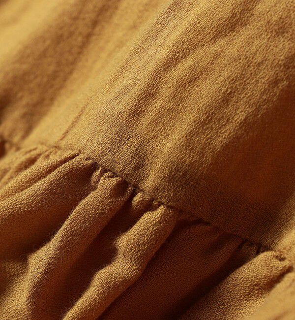 SHIPS any「SHIPS any:〈洗濯機可能〉コットン モス ラッフル フリル キーネック ブラウス」|シャツ・ブラウス|