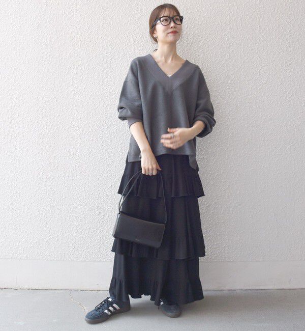 SHIPS any「SHIPS any:〈手洗い可能〉サカリバ 深Vネック ルーズ プルオーバー」|Tシャツ・カットソー|