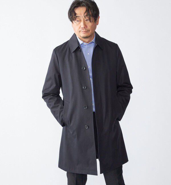 SHIPS「SHIPS: VENTILE(R) コットン ステンカラー コート」|ステンカラーコート|ネイビー