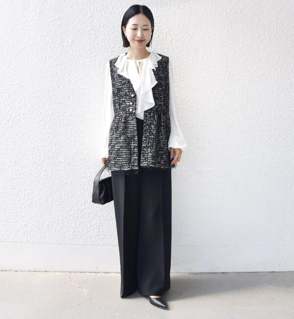 SHIPS for women「【SHIPS別注】troisiemeCHACO: 〈手洗い可能〉ラッフル フリル ブラウス（セレモニー対応可）」|シャツ・ブラウス|