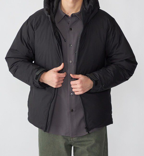 SHIPS「SHIPS: 〈透湿・撥水〉Thinsulate パデッド パーカ」|ダウン|ダークグレー