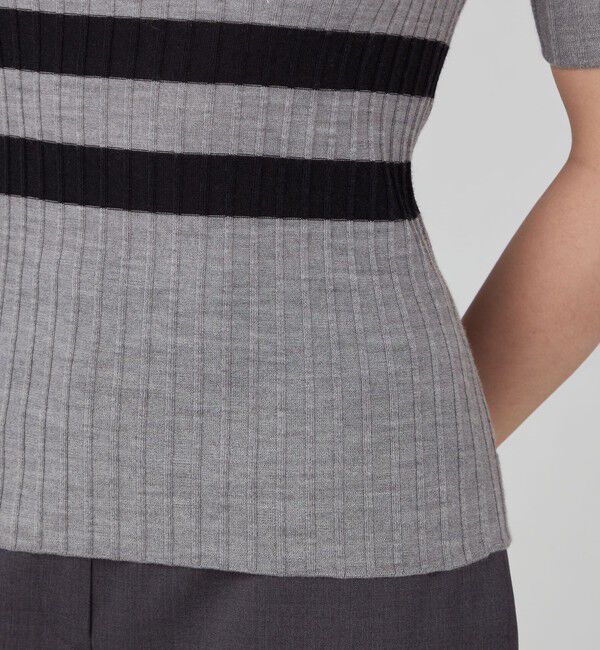 TOMORROWLAND collection「カシミヤシルクリブ ハーフスリーブプルオーバー」|ニット・セーター|