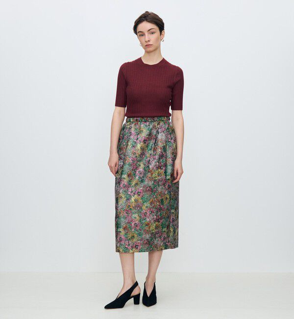 TOMORROWLAND collection「カシミヤシルクリブ ハーフスリーブプルオーバー」|ニット・セーター|