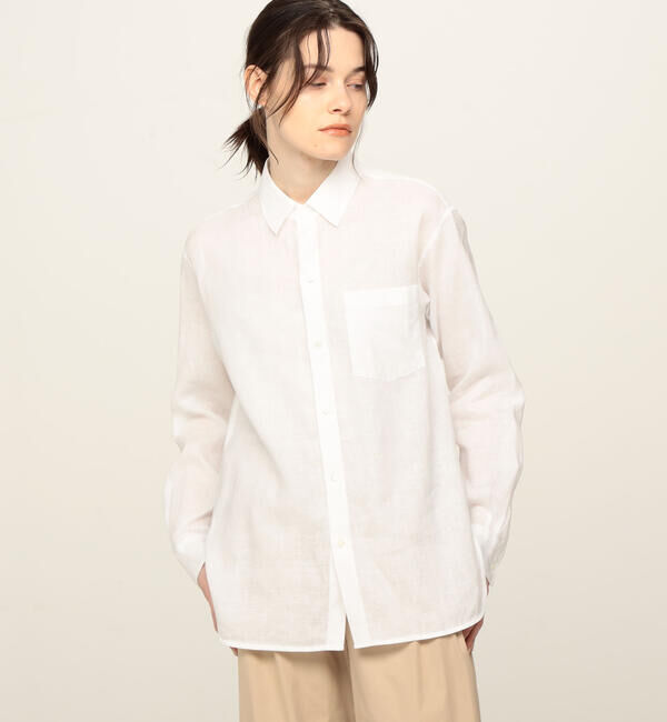 GALERIE VIE「リネンレギュラーカラーシャツ」|シャツ・ブラウス|