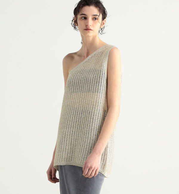 BACCA「オーロラフィルム ワンショルダートップス」|ニット・セーター|