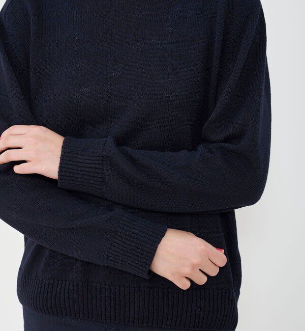 GALERIE VIE「リネンリリヤーン クルーネックプルオーバー」|ニット・セーター|