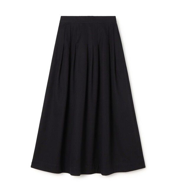 GALERIE VIE「ノンマーセラコットンギャバジン ランダムタックスカート」|フレア|69 ネイビー