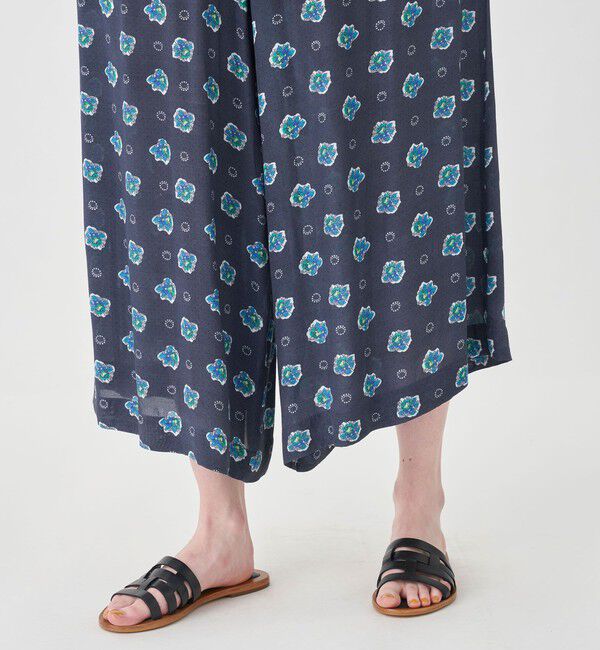 SOULEIADO「レーヨンシャンタンプリント コンビネゾン」|オールインワン|