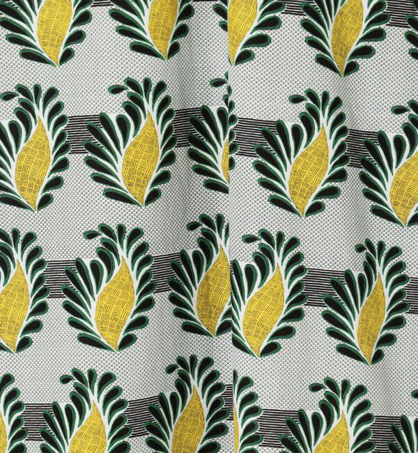 MACPHEE「アフリカンプリント キーネックワンピース」|ワンピース|