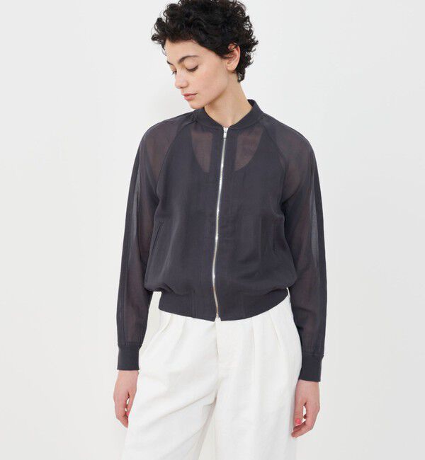 GALERIE VIE「ボイルワッシャー ラグランスリーブブルゾン」|ブルゾン・スタジャン|