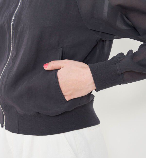 GALERIE VIE「ボイルワッシャー ラグランスリーブブルゾン」|ブルゾン・スタジャン|