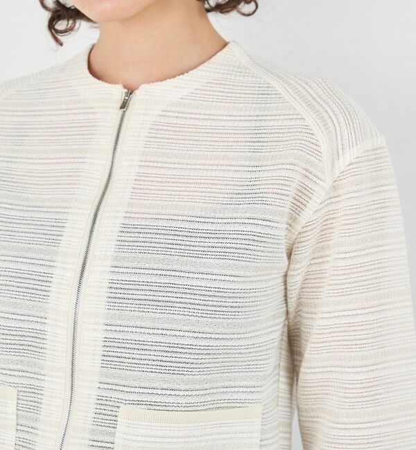 DES PRES「ミックスヤーンイタリー ジップアップジャケット」|ノーカラージャケット|