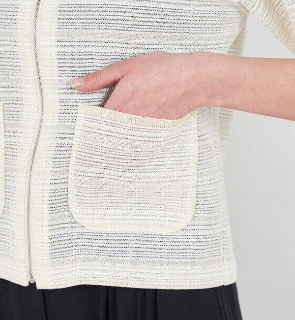 DES PRES「ミックスヤーンイタリー ジップアップジャケット」|ノーカラージャケット|