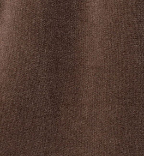 MACPHEE「コットンポリエステルベロア フロントギャザーロングスカート」|タイト|