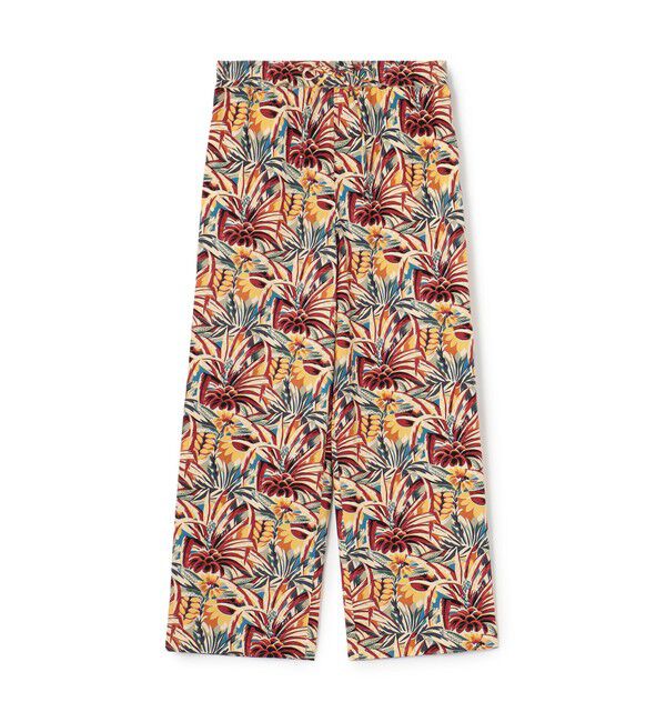 SOULEIADO「ジャングルプリント イージーストレートパンツ」|その他|36 レッド系