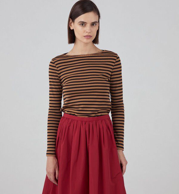 TOMORROWLAND collection「コットンフライスボーダー ロングスリーブプルオーバー」|Tシャツ・カットソー|