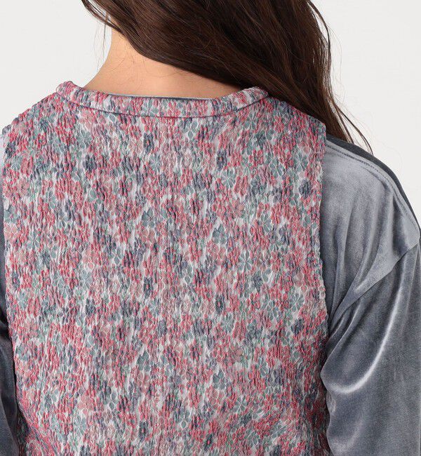 BACCA「フラワージャガード ストレッチタンクトップ」|シャツ・ブラウス|