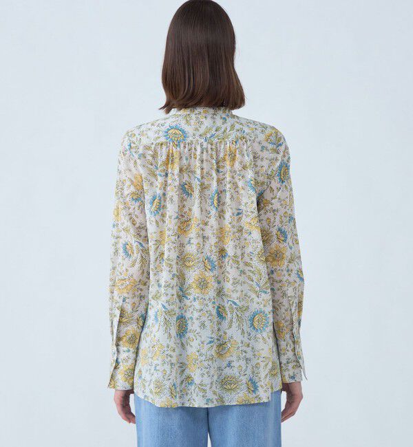 SOULEIADO「コットンボイルプリント チュニックブラウス」|シャツ・ブラウス|