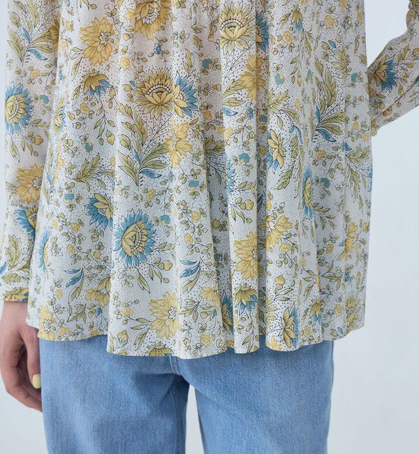 SOULEIADO「コットンボイルプリント チュニックブラウス」|シャツ・ブラウス|