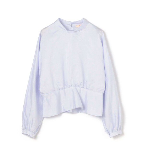 BACCA「ウォッシャーシルク ショートブラウス」|シャツ・ブラウス|61 ライトブルー