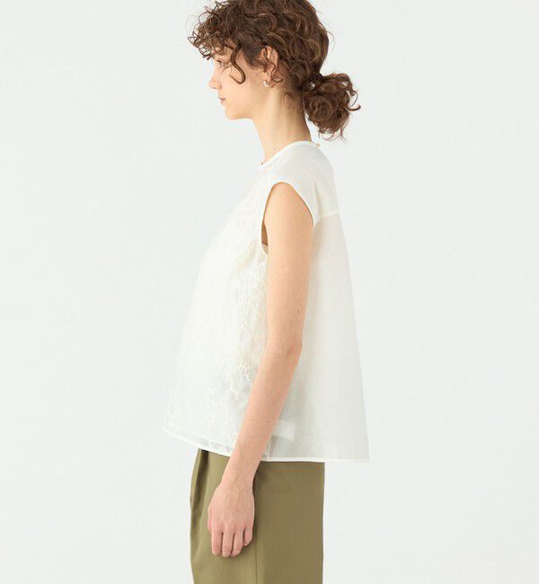 TOMORROWLAND collection「スパンコールエンブロイダリー スリーブレスブラウス」|シャツ・ブラウス|