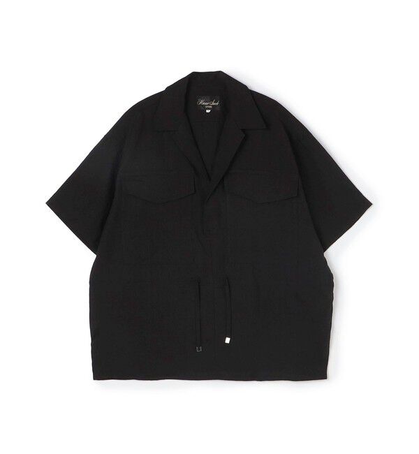 TOMORROWLAND GOODS「HAVERSACK サファリプルオーバー」|シャツ・ブラウス|19 ブラック