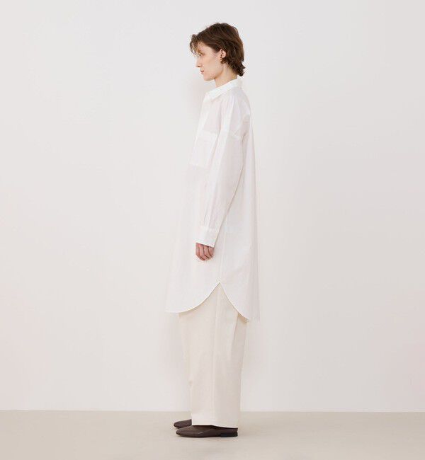 GALERIE VIE「クリスプライトコットン レイヤードロングシャツ」|チュニック|