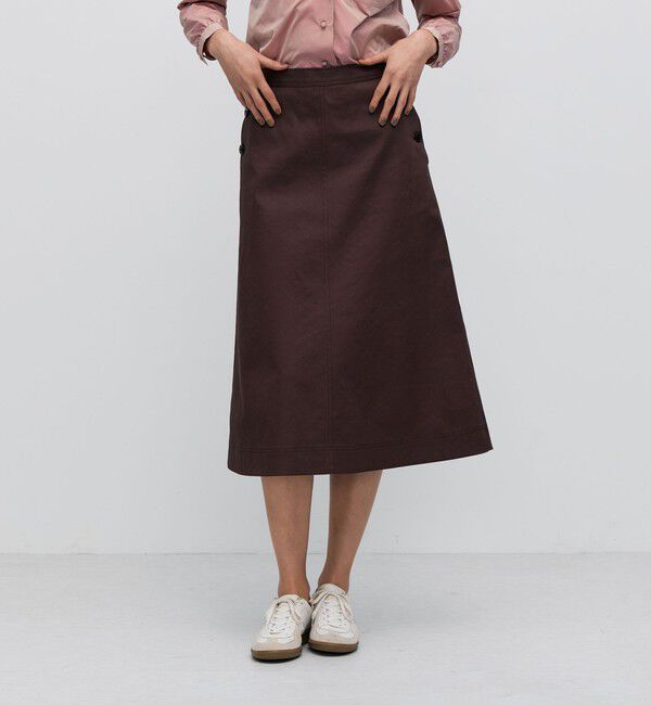 BACCA「コットンポリエステルビンテージギャバジン トラペーズスカート」|スカート|