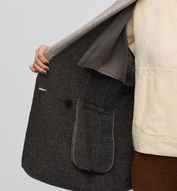 BACCA「オートミールダブルフェイス リバージャケットコート」|テーラードジャケット|