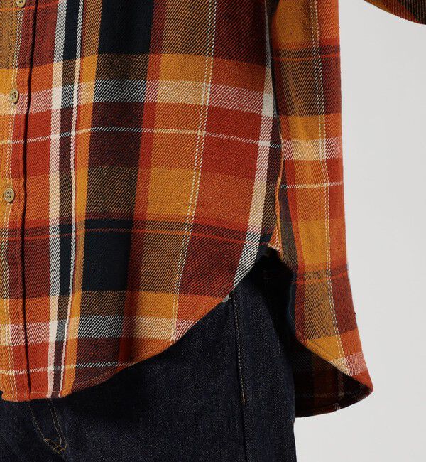 TOMORROWLAND MENS「コットンビエラチェック ダブルポケット ロングスリーブシャツ」|シャツ・ブラウス|