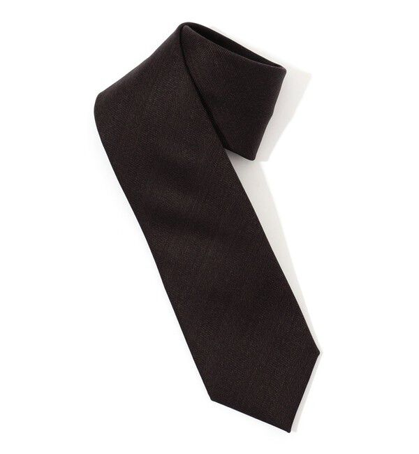 TOMORROWLAND GOODS「STEFANO BIGI ウール ヘリンボーン ネクタイ」|ネクタイ・蝶ネクタイ|49 ダークブラウン