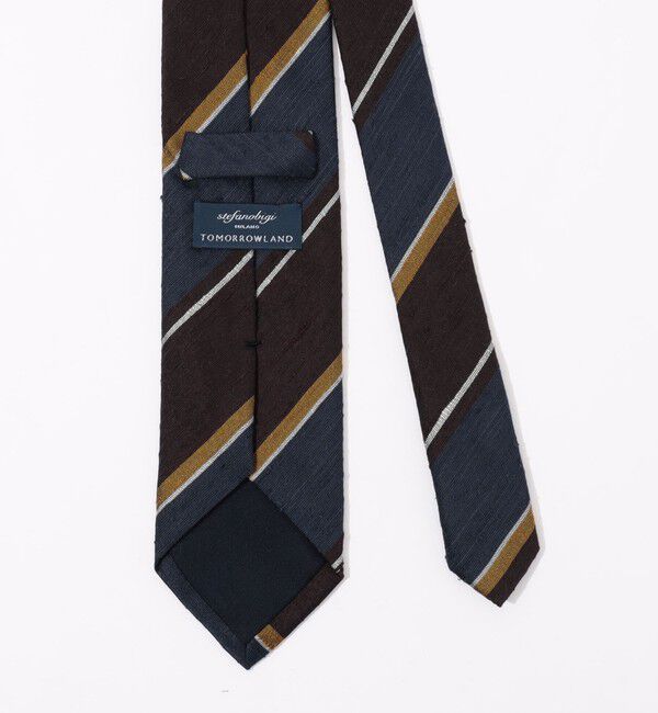 TOMORROWLAND GOODS「STEFANO BIGI シルクシャンタン レジメンタルネクタイ」|ネクタイ・蝶ネクタイ|
