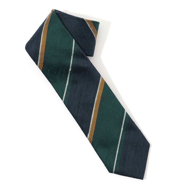TOMORROWLAND GOODS「STEFANO BIGI シルクシャンタン レジメンタルネクタイ」|ネクタイ・蝶ネクタイ|58グリーン系