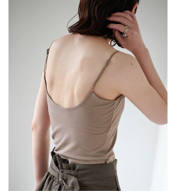 EMILYWEEK「《追加3》オーガニックコットン混 ストレッチブラキャミソール（グレー）」|インナー|