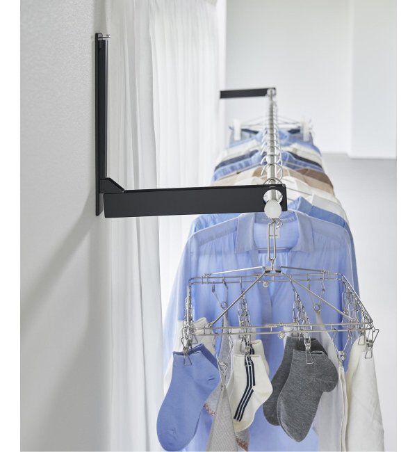 journal standard Furniture「《WEB限定》【tower/タワー】ウォール折り畳み物干し竿ホルダー2個組」|トイレタリー・ランドリーグッズ|