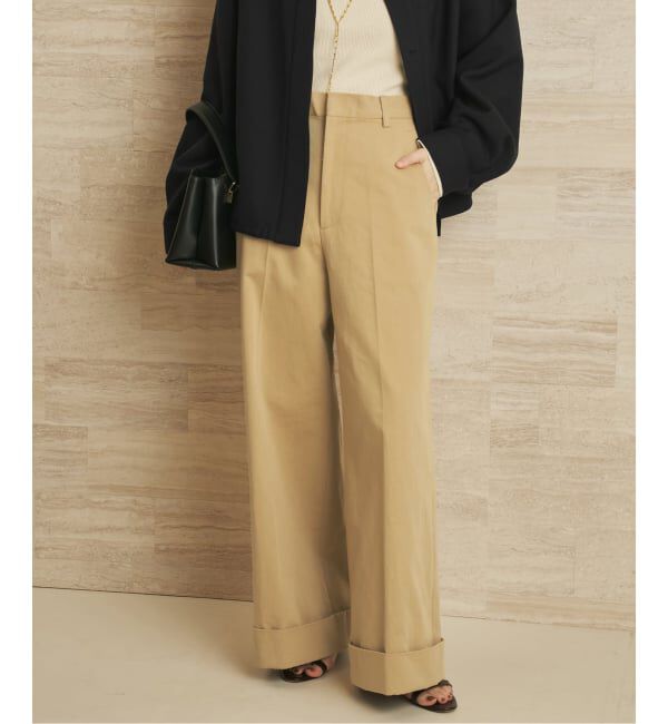 Plage「organic cotton chino パンツ」|チノ|キャメル