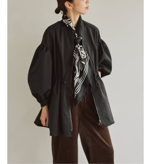 VERMEIL par iena「《追加》ノーカラーギャザーZIPブルゾン」|その他|