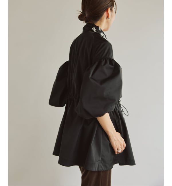 VERMEIL par iena「《追加》ノーカラーギャザーZIPブルゾン」|その他|