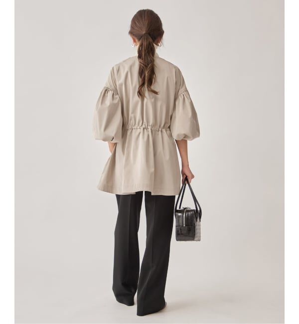 VERMEIL par iena「《追加》ノーカラーギャザーZIPブルゾン」|その他|