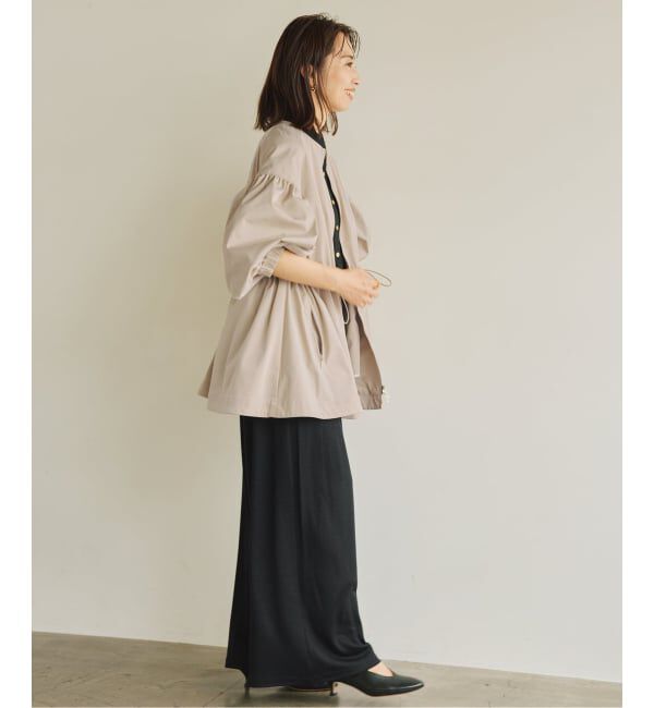 VERMEIL par iena「《追加》ノーカラーギャザーZIPブルゾン」|その他|