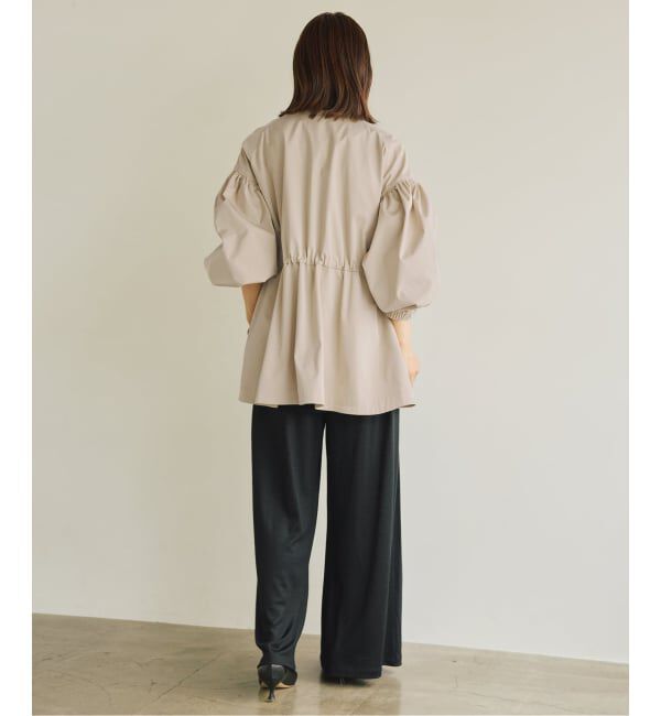 VERMEIL par iena「《追加》ノーカラーギャザーZIPブルゾン」|その他|