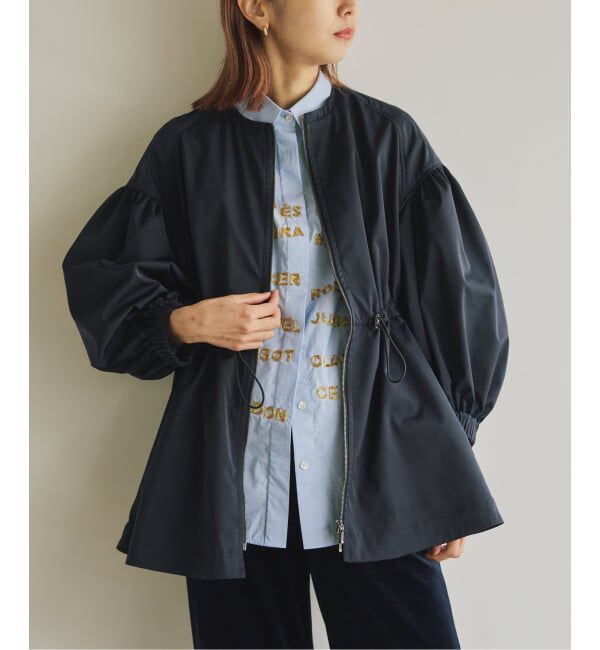 VERMEIL par iena「《追加》ノーカラーギャザーZIPブルゾン」|その他|