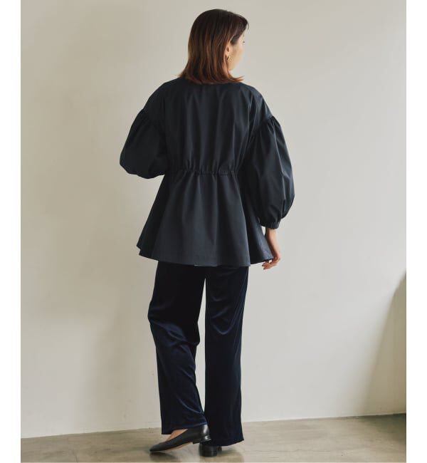 VERMEIL par iena「《追加》ノーカラーギャザーZIPブルゾン」|その他|