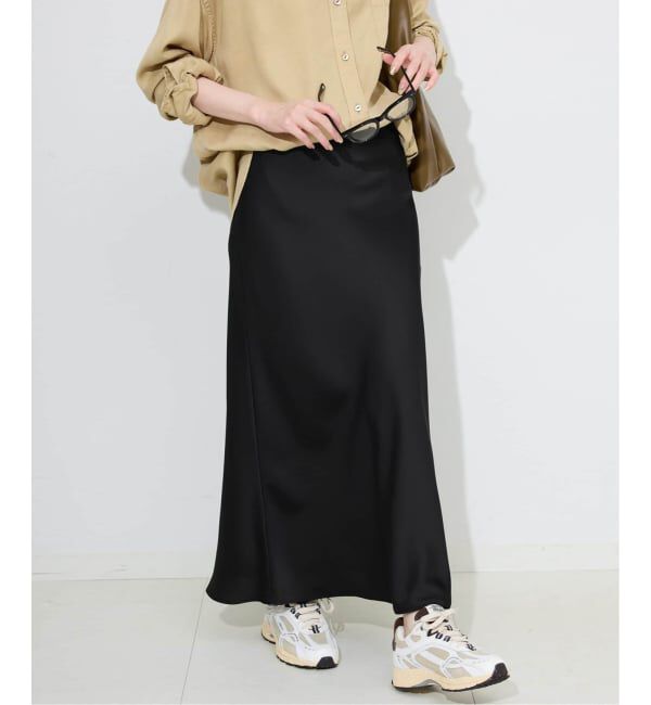 SLOBE IENA「サテンナロースカート」|スカート|