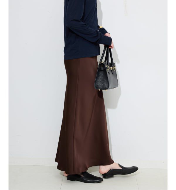 SLOBE IENA「サテンナロースカート」|スカート|