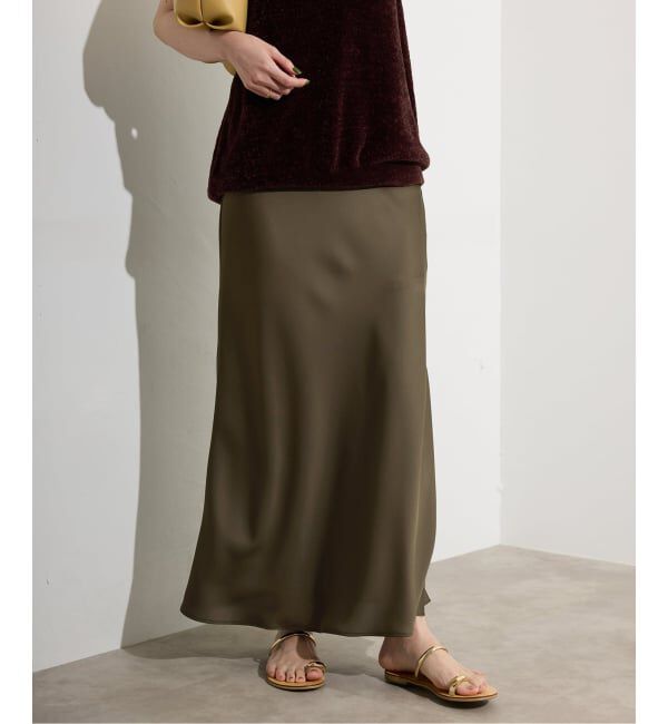 SLOBE IENA「サテンナロースカート」|スカート|